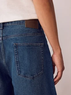 Jeans*Next - Barrel Fit - Vintage wash denim jeans Blauw Klassiek Vintage