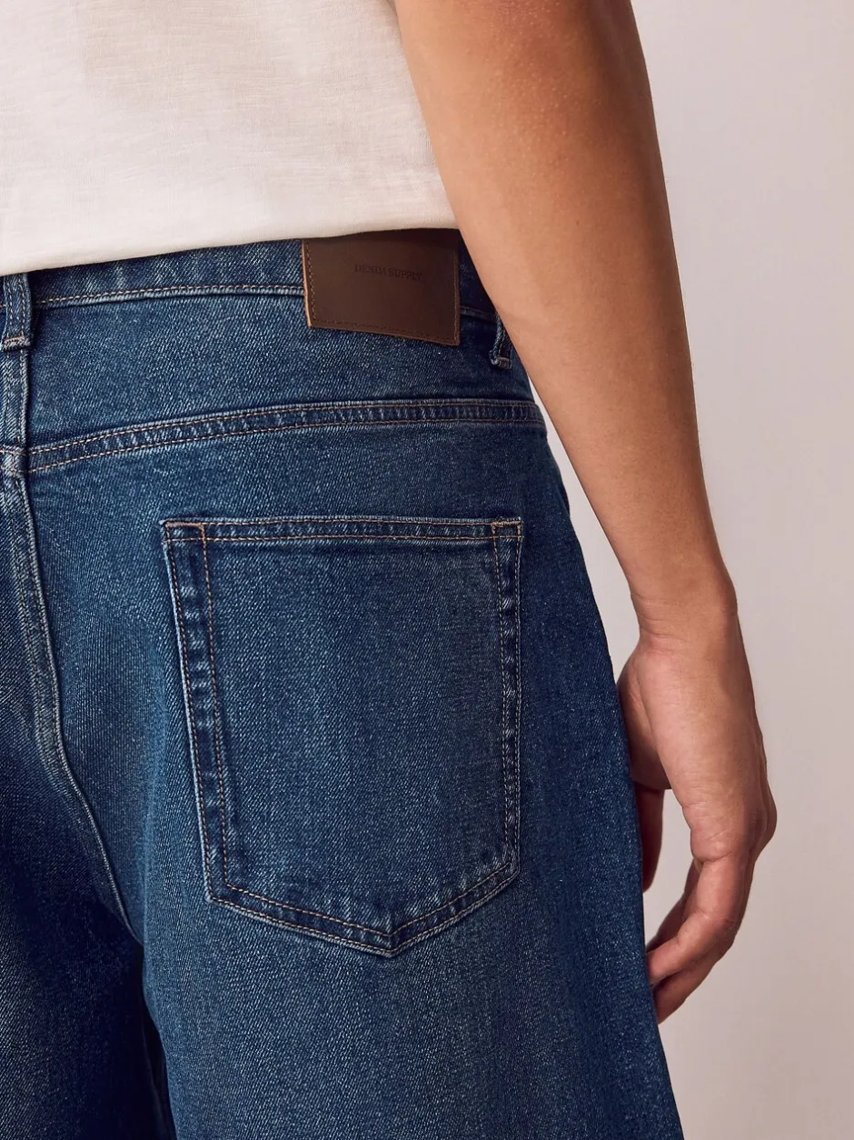 Jeans*Next - Barrel Fit - Vintage wash denim jeans Blauw Klassiek Vintage