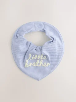 Slabbetjes|Next - Verpakking met 2 babyslabbetjes Blauw Little Brother