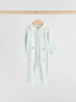 Babypakjes En Babypyjama's|Next - Verpakking van 3 babypyjama's (0-2jr) Blauw London