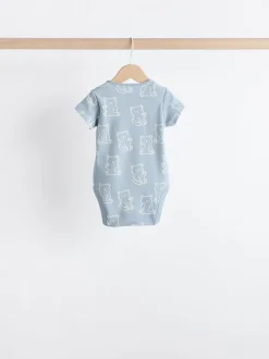 Rompertjes En Hemdjes*Next Blauw met beren - Set van 5 babyrompertjes