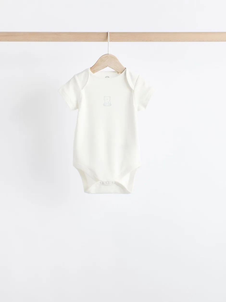 Rompertjes En Hemdjes*Next Blauw met beren - Set van 5 babyrompertjes