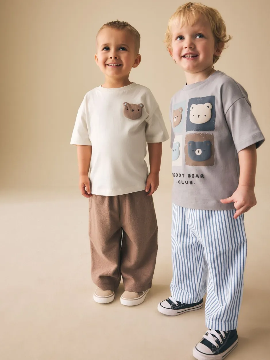 Sets En Outfits|Shorts*Next Blauw met beren - Short Sleeve T-Shirt and Lightweight Joggers 2 Pack Set (3mths-7yrs)