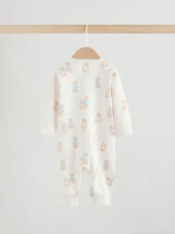 Multipacks|Babypakjes En Babypyjama's*Next - Verpakking van 3 babyslaappakjes met tweewegrits (0 mnd - 3 jr) Blauw met beren