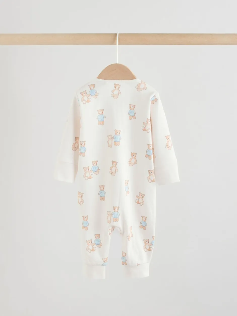 Multipacks|Babypakjes En Babypyjama's*Next - Verpakking van 3 babyslaappakjes met tweewegrits (0 mnd - 3 jr) Blauw met beren