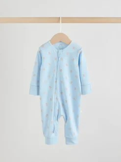 Multipacks|Babypakjes En Babypyjama's*Next - Verpakking van 3 babyslaappakjes met tweewegrits (0 mnd - 3 jr) Blauw met beren