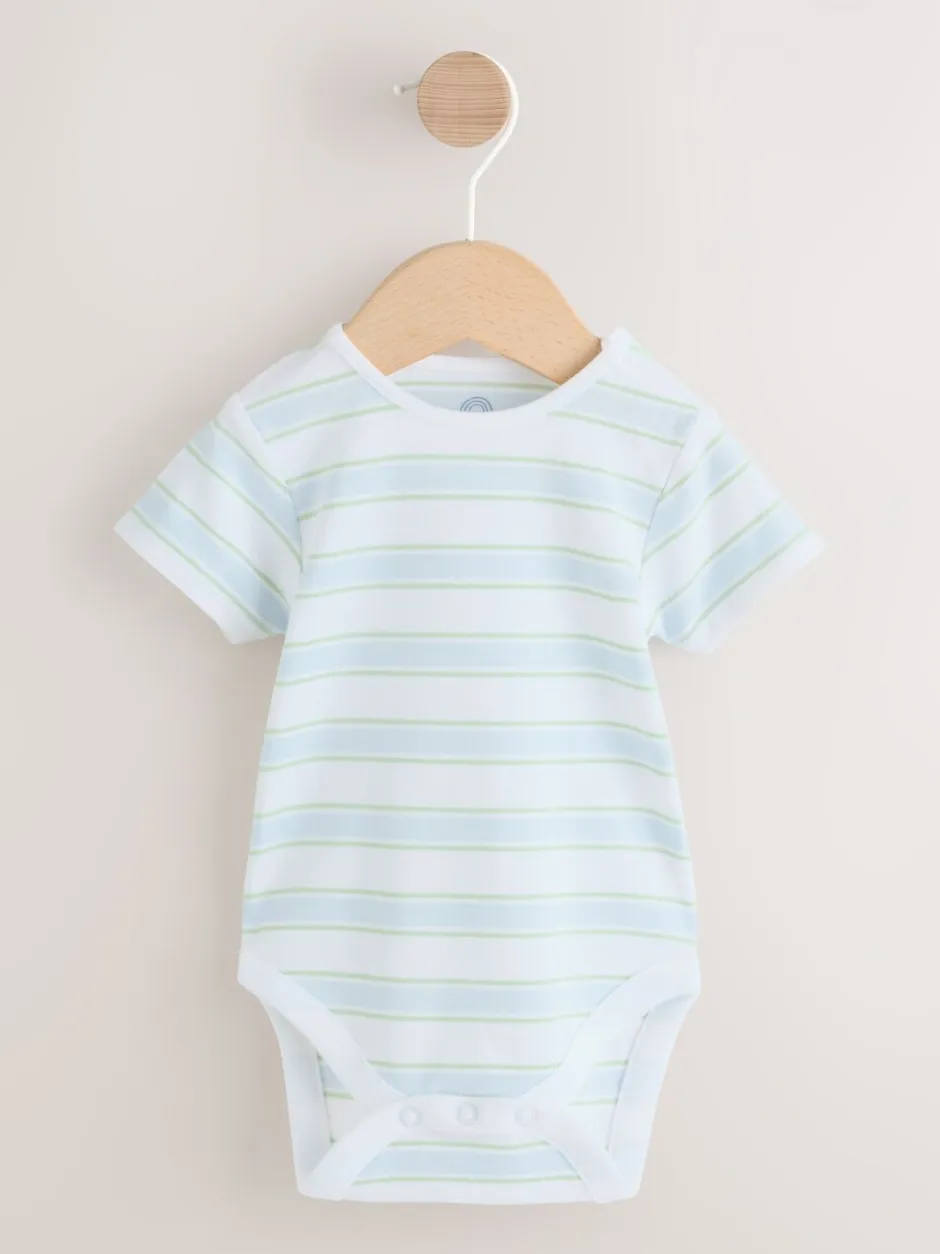 Rompertjes En Tuinbroeken|Next Blauw met beren - Woven Dungarees and Bodysuit Baby Set (0mths-2yrs)