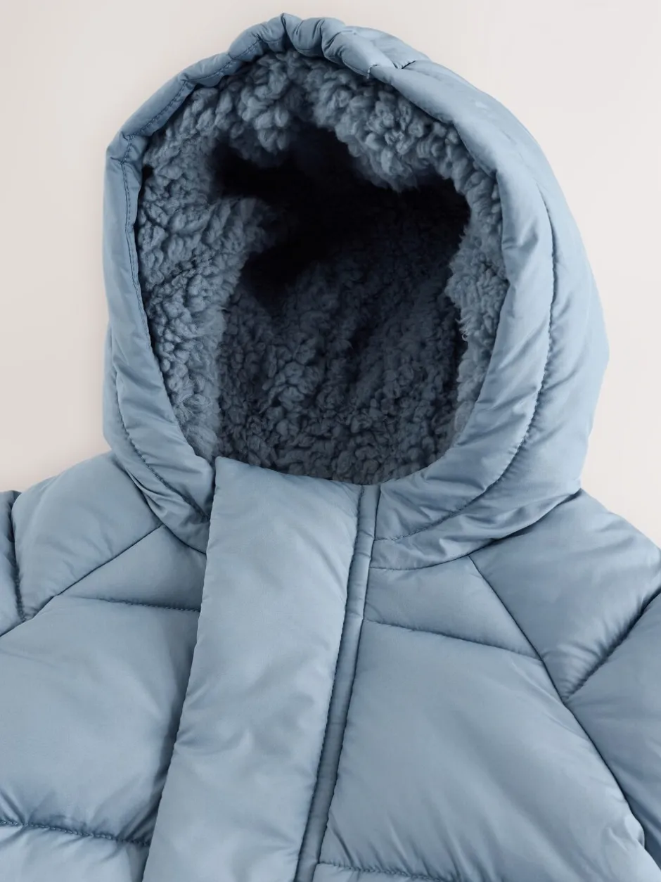 Jassen, Jacks En Kinderwagenpakjes|Jassen En Jacks|Next - Baby pufferjack (0mnd -2jr) Blauw met capuchon
