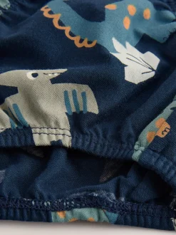 Ondergoed|Next - 100% katoenen bedrukte onderbroeken set van 5 (1.5-10jr) Blauw met dinosaurus