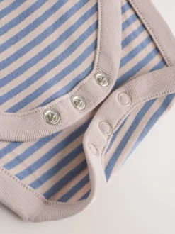 Sets En Combisets|Rompertjes En Tuinbroeken*Next - Babyset van denim bretelbroeken en bodysuit (0 mnd - 2 jr) Blauw met dinosaurus