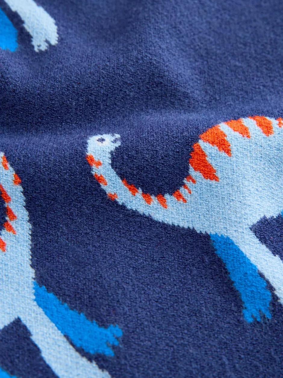 Truien En Breisels|Next Blauw met dinosaurus - Gebreide trui met ronde hals (3 mnd - 7 jr)