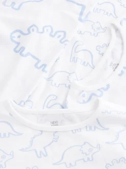 Pyjama's|Next - Huidvriendelijke pyjama's 2 stuks (9mnd -12jr) Blauw met dinosaurus