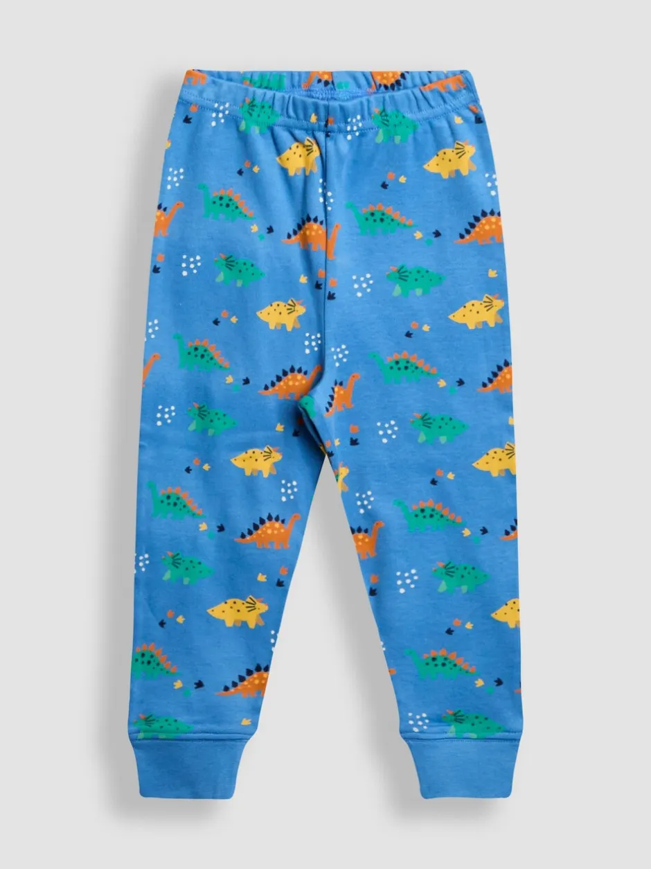 Pyjama's|Jojo Maman Bébé - Mix And Match 2 Pack Pyjamas Blauw met dinosaurus