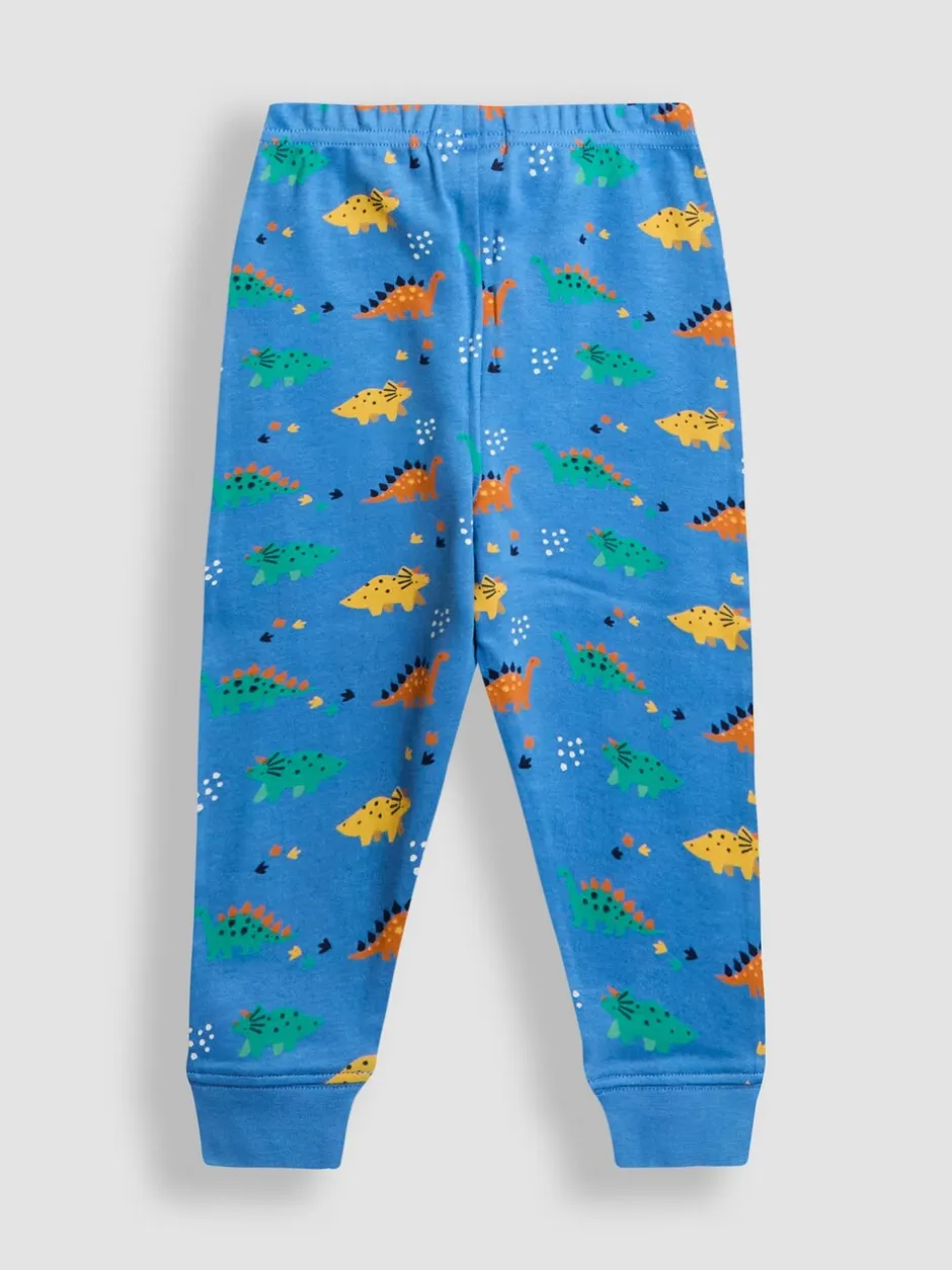 Pyjama's|Jojo Maman Bébé - Mix And Match 2 Pack Pyjamas Blauw met dinosaurus