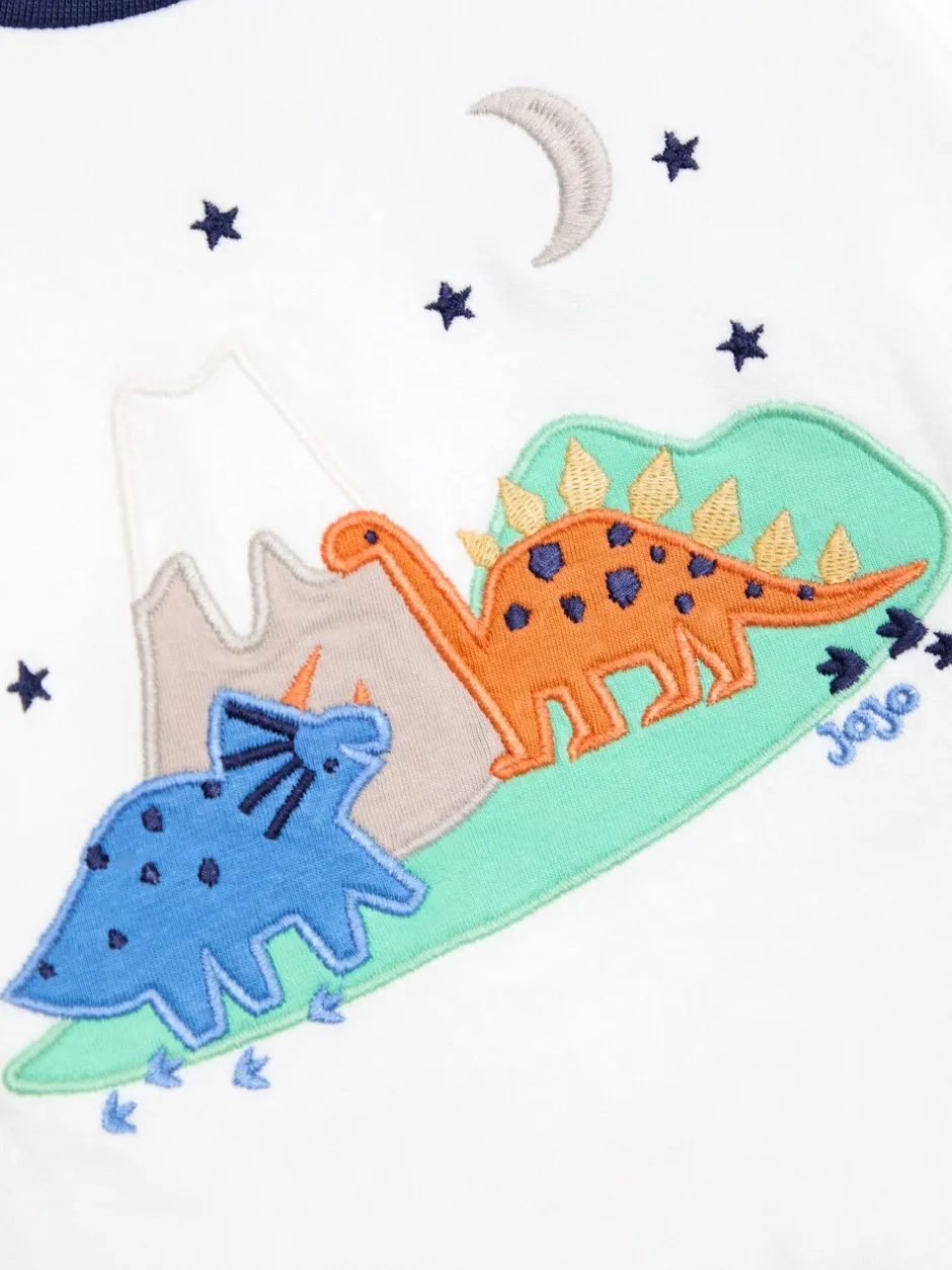 Pyjama's|Jojo Maman Bébé - Mix And Match 2 Pack Pyjamas Blauw met dinosaurus