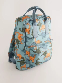 Tassen|Next - Rugzak Blauw met dinosaurus