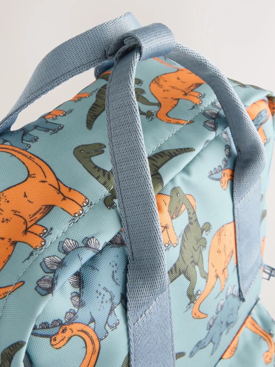 Tassen|Next - Rugzak Blauw met dinosaurus