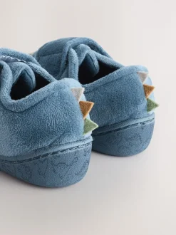 Pantoffels|Nachtkleding En Pyjama's*Next Blauw met dinosaurus - Warm gevoerde pantoffels met kuipzool