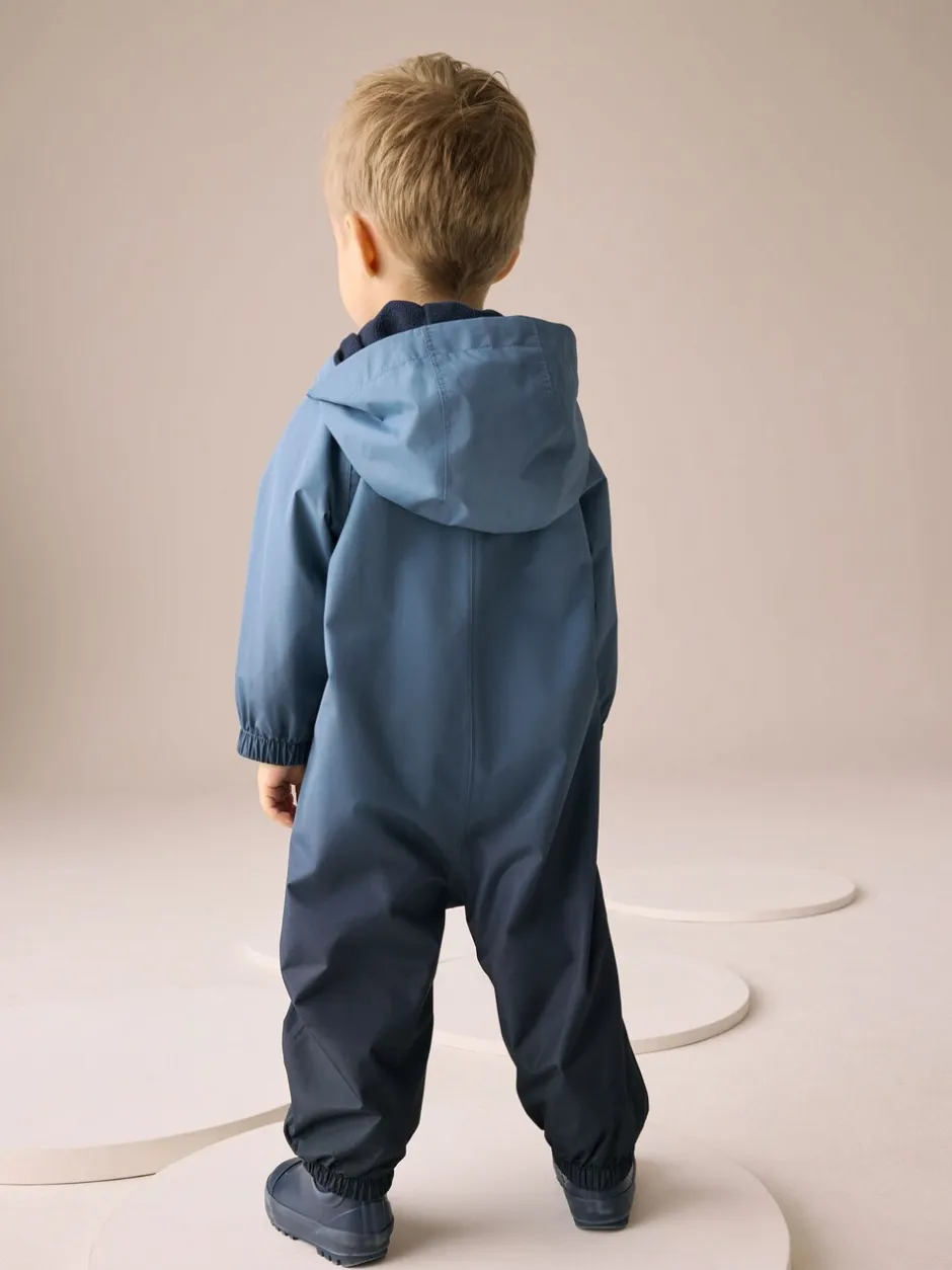 Jassen, Jacks En Kinderwagenpakjes|Jassen En Jacks*Next Blauw met dip dye - Waterdicht regenpak met fleecevoering (3 mnd-7 jr)