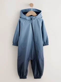Jassen, Jacks En Kinderwagenpakjes|Jassen En Jacks*Next Blauw met dip dye - Waterdicht regenpak met fleecevoering (3 mnd-7 jr)