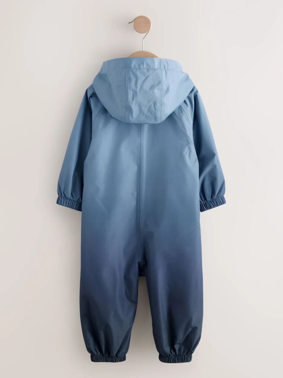 Jassen, Jacks En Kinderwagenpakjes|Jassen En Jacks*Next Blauw met dip dye - Waterdicht regenpak met fleecevoering (3 mnd-7 jr)