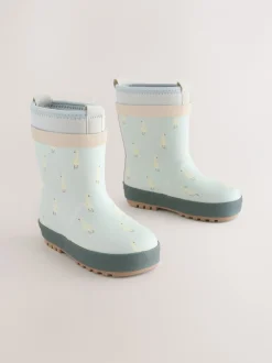 Laarzen|Next Blauw met eend - Neoprene Lined Cuff Wellies
