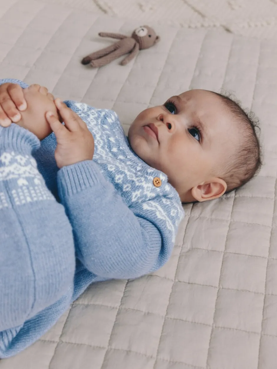 Sets En Combisets|Truien En Breisels|Next Blauw met fairislemotief - Set van gebreide top en legging (0mnd -2jr)