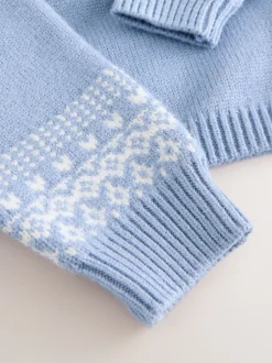 Sets En Combisets|Truien En Breisels|Next Blauw met fairislemotief - Set van gebreide top en legging (0mnd -2jr)