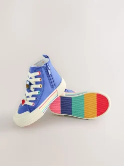 Sneakers|Next Blauw met figuurapplicatie - Hoge sneakers