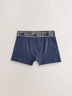 Ondergoed*Next Blauw met goudkleurige tailleband - Verpakking van 7 trunks (2-16jr)