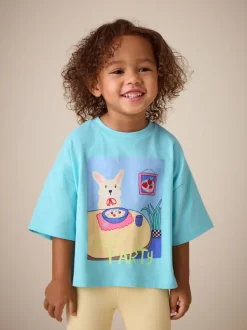 T-Shirts|Next - T-shirt met korte mouwen (3 mnd-7 jr) Blauw met hond