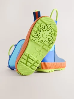 Laarzen*Next Blauw met kleurvlakken - Aantreklaarzen met handvat