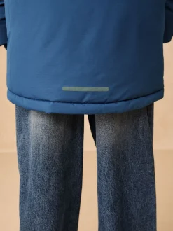 Schoolkleding|Jassen En Jacks*Next - Waterdichte gewatteerde binnenjas (3-16jr) Blauw met kleurvlakken