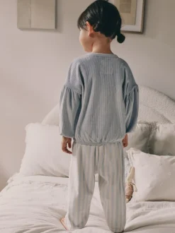 Nachtkleding En Pyjama's|Pyjama's|Next - Behaaglijke fleece pyjama (9 mnd-10 jr) Blauw met muis