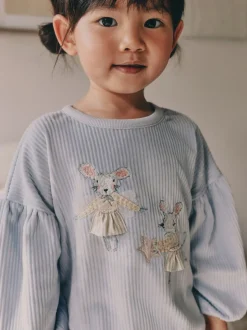 Nachtkleding En Pyjama's|Pyjama's|Next - Behaaglijke fleece pyjama (9 mnd-10 jr) Blauw met muis