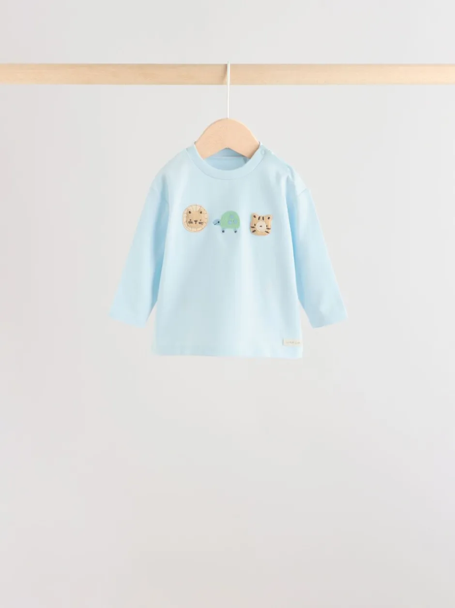 Tops|Sets En Outfits|Next - Baby Top & Leggings 6 Piece Set (0mths-3yrs) Blauw met safariprint