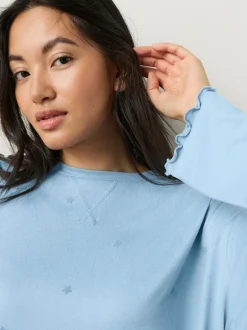 Pyjama's*Next - Zachte pyjama met lange mouwen en hartjesprint Blauw met sterrenprint