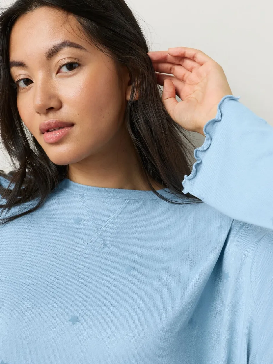 Pyjama's*Next - Zachte pyjama met lange mouwen en hartjesprint Blauw met sterrenprint