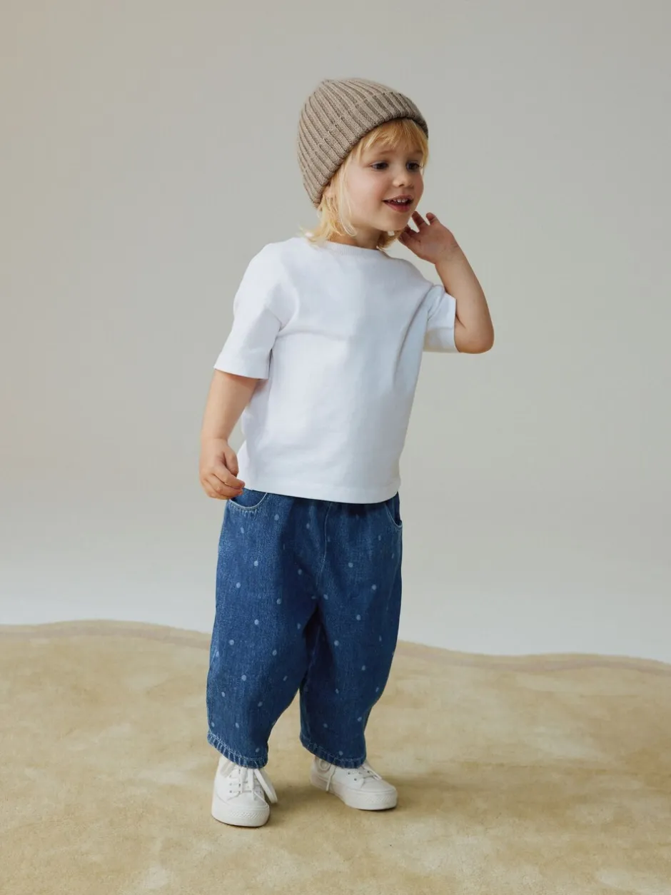 Jeans En Joggingbroeken|Jeans*Next - Pullon Barrel Jeans (3mths-7yrs) Blauw met stippen