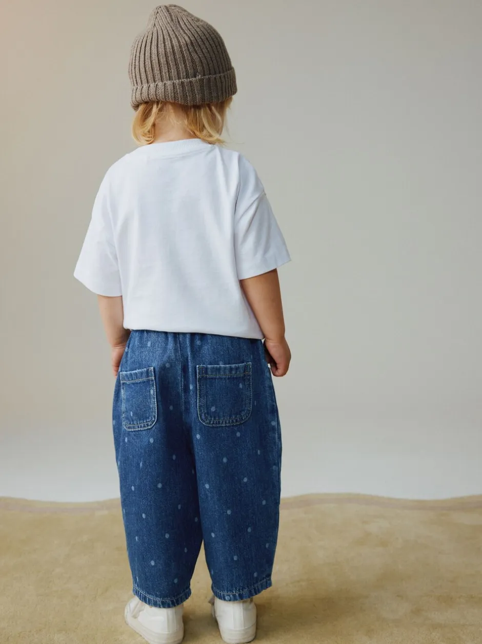 Jeans En Joggingbroeken|Jeans*Next - Pullon Barrel Jeans (3mths-7yrs) Blauw met stippen