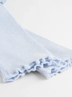 Tops|Tops*Next Blauw met stippen - Set met babyfriltop met lange mouwen en legging (0mnd-2jr)