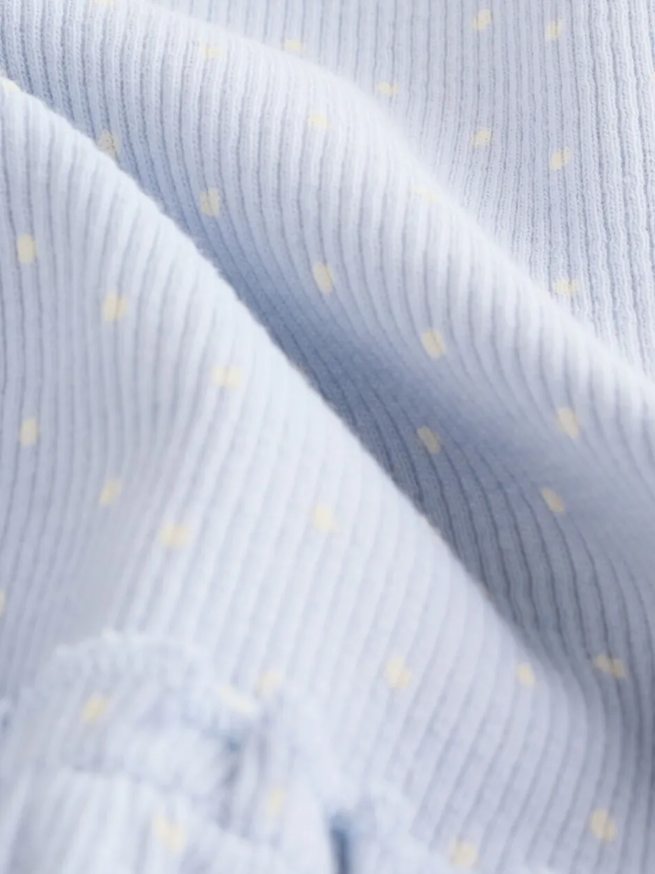 Tops|Tops*Next Blauw met stippen - Set met babyfriltop met lange mouwen en legging (0mnd-2jr)