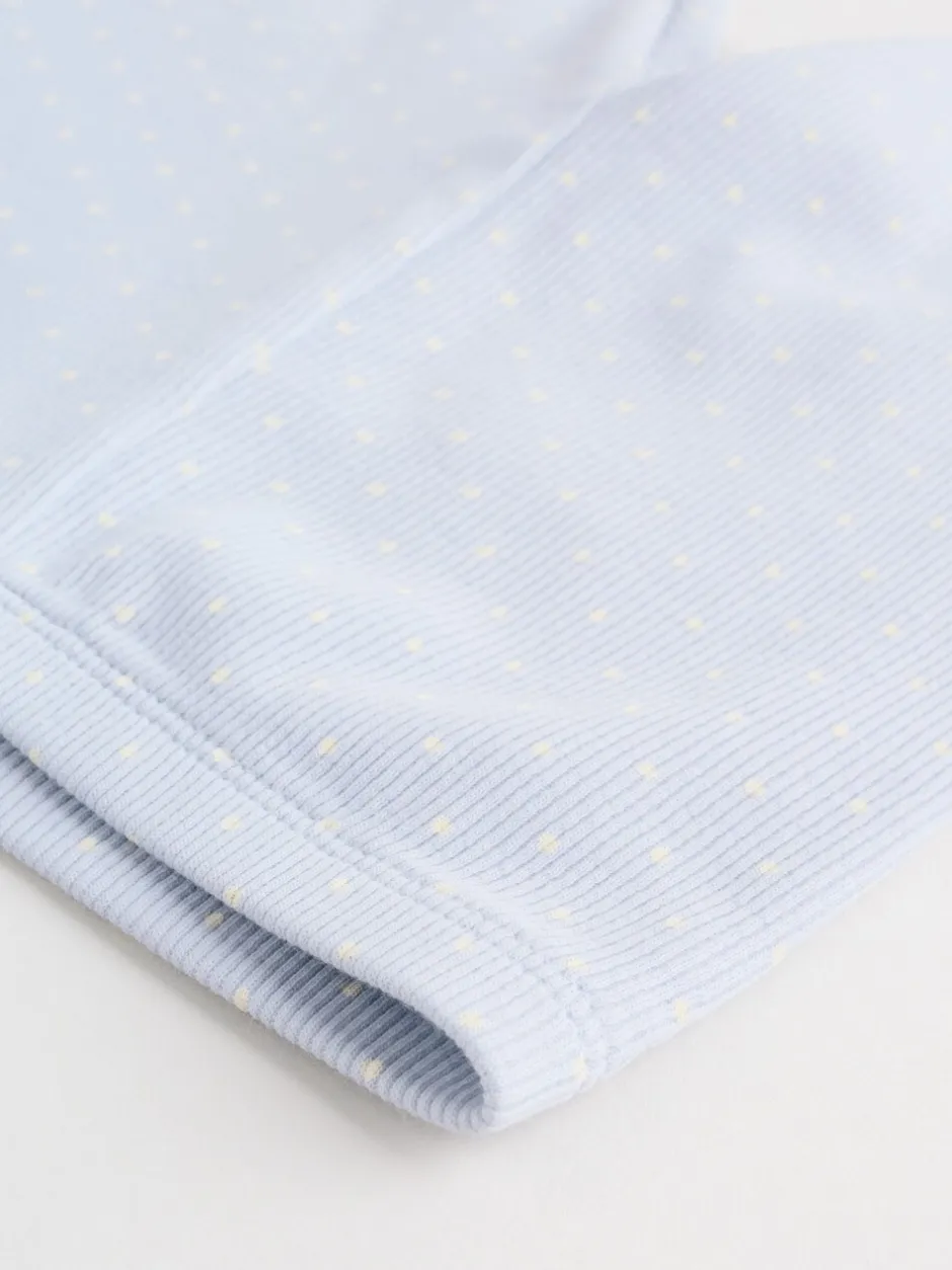 Tops|Tops*Next Blauw met stippen - Set met babyfriltop met lange mouwen en legging (0mnd-2jr)