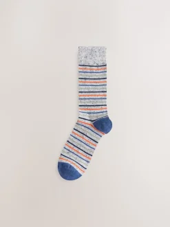Sokken|Sokken*Next Blauw met vissen - Set van 5 sokken met patroon