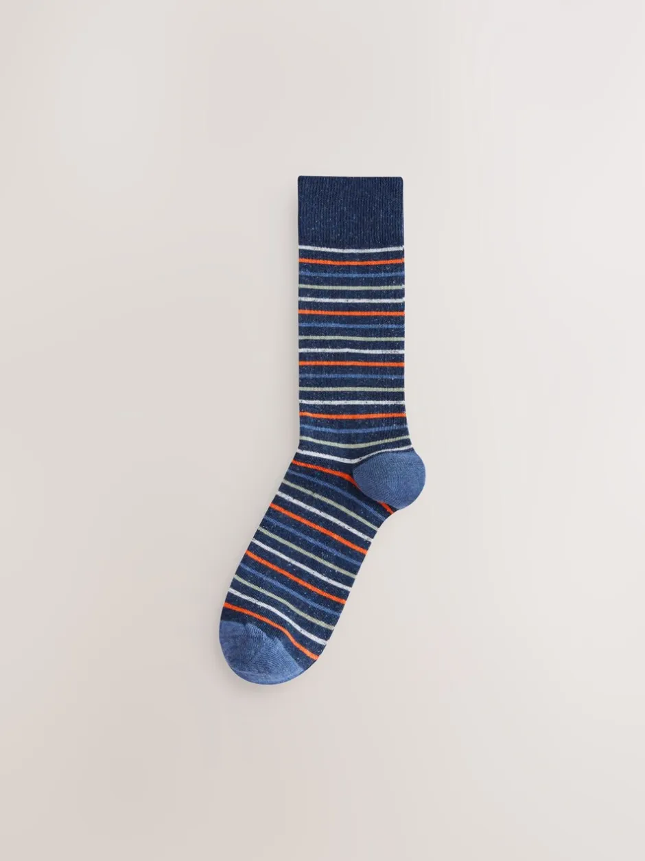 Sokken|Sokken*Next Blauw met vissen - Set van 5 sokken met patroon
