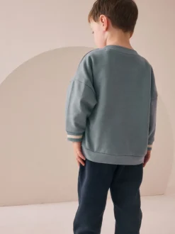 Truien En Breisels|Sets En Combisets*Next Blauw met vliegtuig - Set met sweatshirt en joggingbroek (3mnd -7jr)