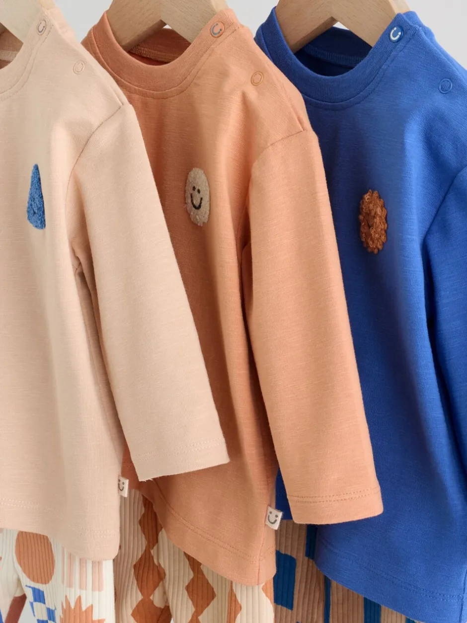 Tops|Sets En Combisets*Next Blauw met vormen - Tops en Leggings 6 -delige babyset (0mnd-3jr)