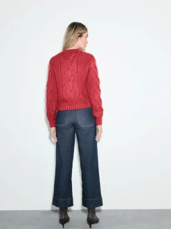 Jeans*Next - Cropped jeans met opgestikte zakken Blauw met wassing