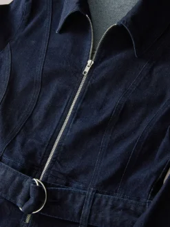 Jumpsuits En Playsuits*Next Blauw met wassing - Denim Belted Wide Leg Jumpsuit