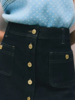 Rokken|Next - Denim Patch Pocket Mini Skirt Blauw met wassing